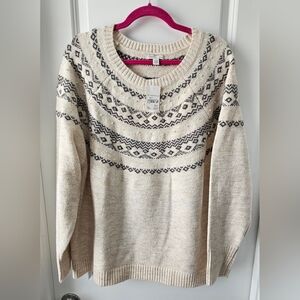 Cato Fair Isle Cream Sweater
